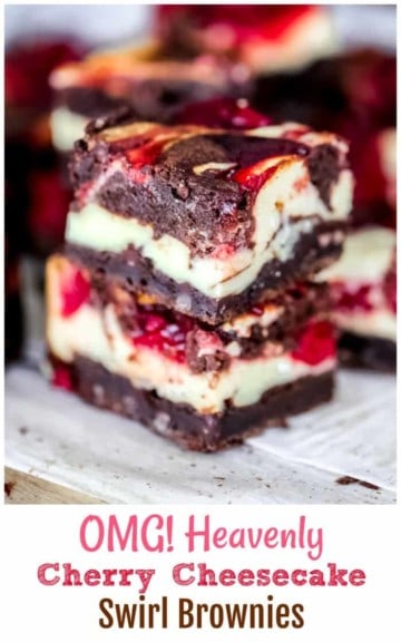 Cherry Cheesecake Swirl Brownies - The Baking ChocolaTess