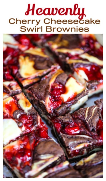 Cherry Cheesecake Swirl Brownies - The Baking ChocolaTess