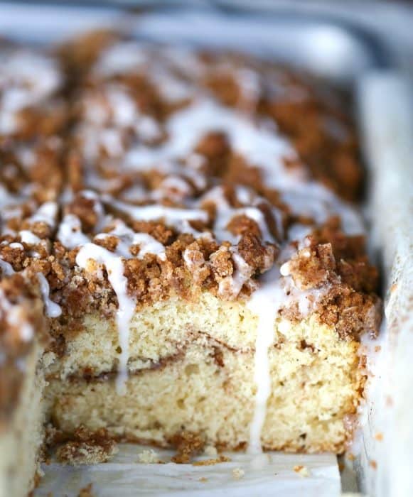 Cinnamon Swirl Streusel Coffee Cake - The Baking ChocolaTess