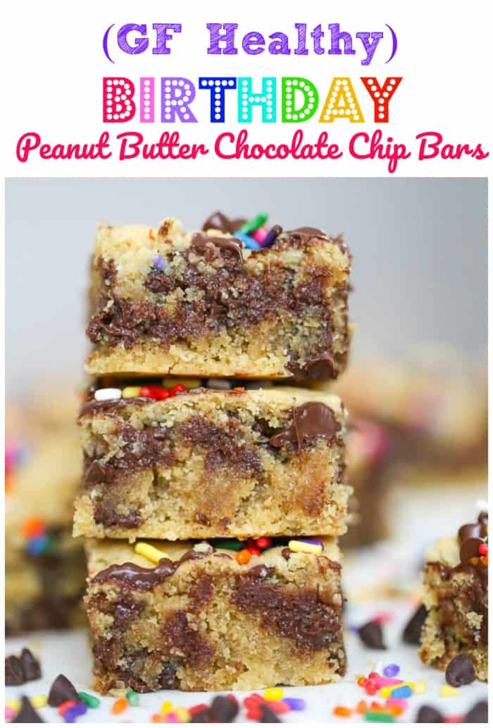 Healthy Peanut Butter Chocolate Chip Bars - The Baking ChocolaTess