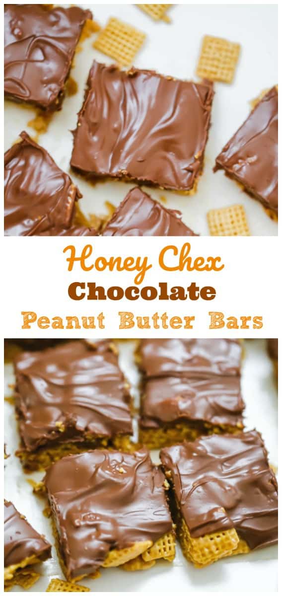 OMG Honey Chex Chocolate Peanut Butter Bars - No-Bake - GF | The Baking ...