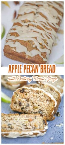 Maple Apple Pecan Bread with Maple Glaze