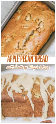 Maple Apple Pecan Bread with Maple Glaze