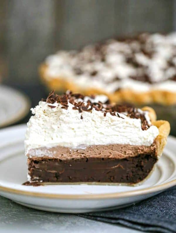 Chocolate Brownie Mousse Cream Pie - The Baking ChocolaTess