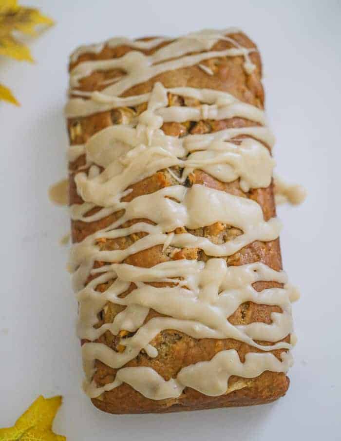 Maple Apple Pecan Bread with Maple Glaze