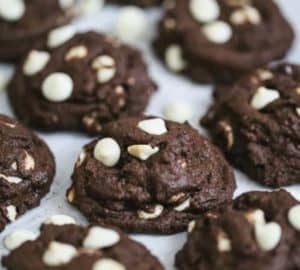 Chocolate Fudge White Chocolate Chip Cookies - The Baking ChocolaTess