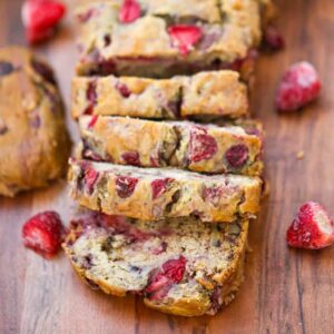 Banana Strawberry Walnut Bread