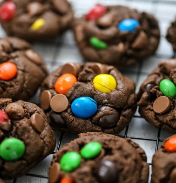 Thick & Chewy Chocolate Nutella M&M Cookies - The Baking ChocolaTess