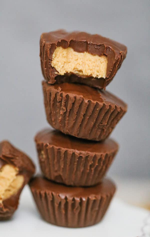 4 Ingredient Mini Peanut Butter Cups - The Baking ChocolaTess