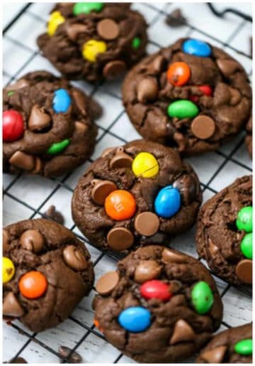 Thick & Chewy Chocolate Nutella M&M Cookies - The Baking ChocolaTess