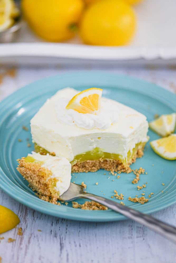 Lemon Layered Pudding Cheesecake Bars dessert recipes