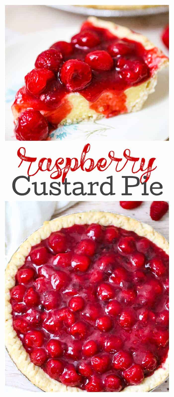 Delectable Raspberry Custard Pie - Simple Real Home Cooking