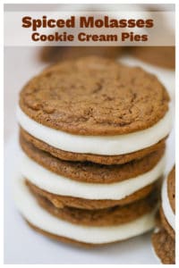 molasses cookie cream pies