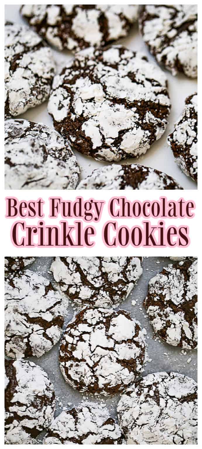 Best Fudgy Chocolate Crinkle Cookies | The Baking ChocolaTess