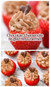 OMG Chocolate Cheesecake Stuffed Strawberries