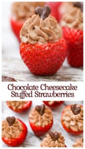 OMG Chocolate Cheesecake Stuffed Strawberries