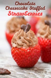 Chocolate Cheesecake Stuffed Strawberries