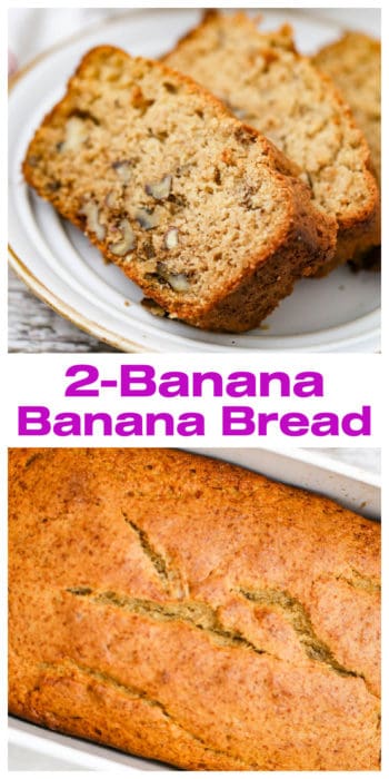 Healthy Banana Nut Bread - 2 Bananas - The Baking ChocolaTess