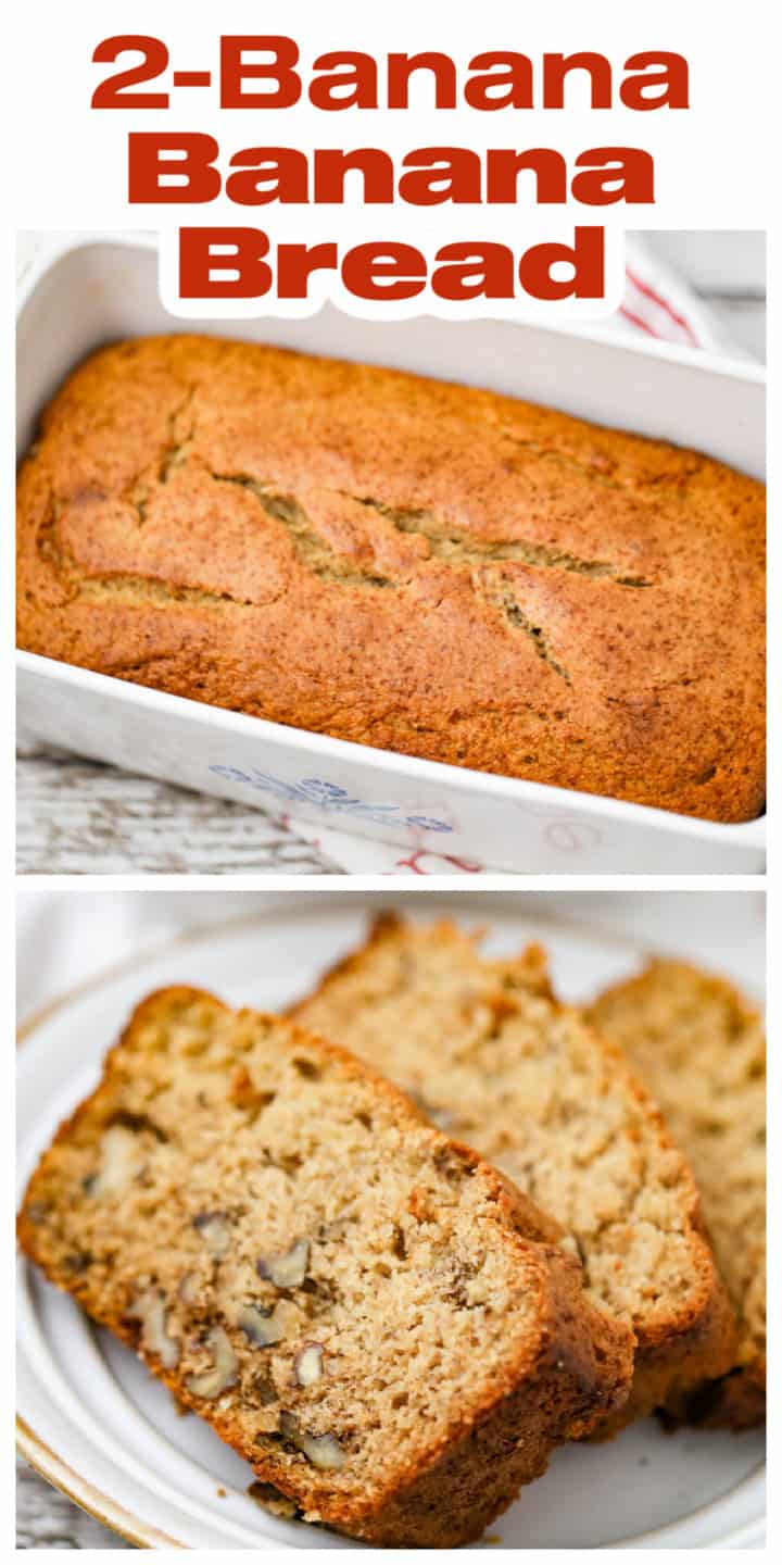 Healthy Banana Nut Bread - 2 Bananas - The Baking ChocolaTess