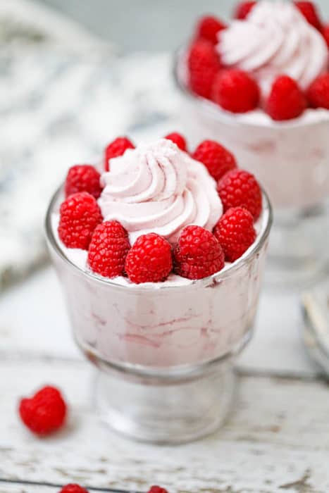 Fluffy Raspberry Mousse - Keto Option - The Baking Chocolatess