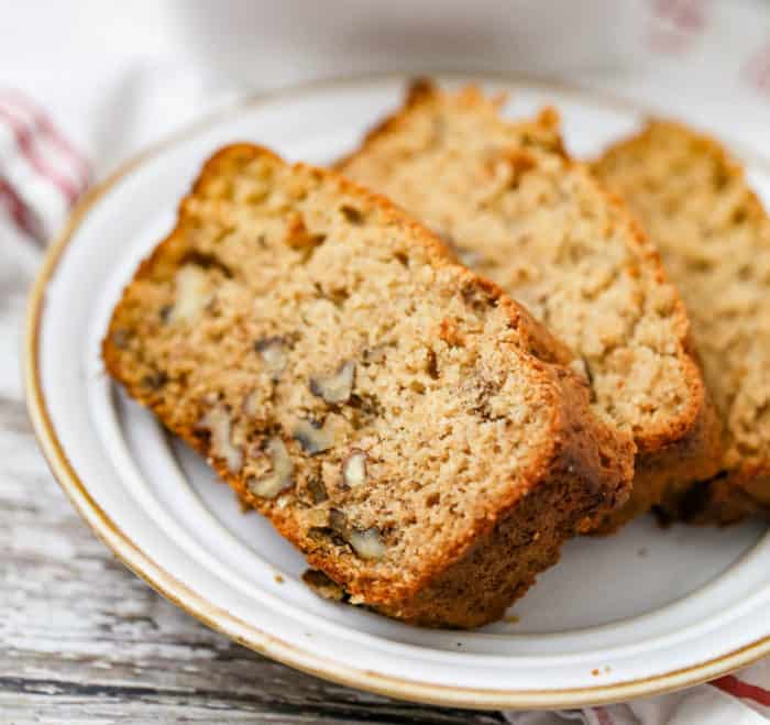 Healthy Banana Nut Bread - 2 Bananas - The Baking ChocolaTess