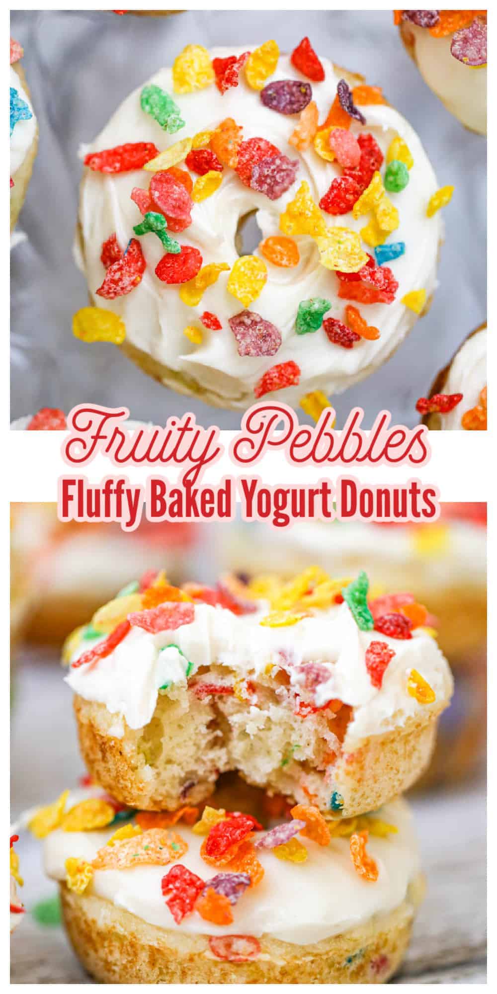 Fruity Pebbles Fluffy Baked Donuts | The Baking ChocolaTess