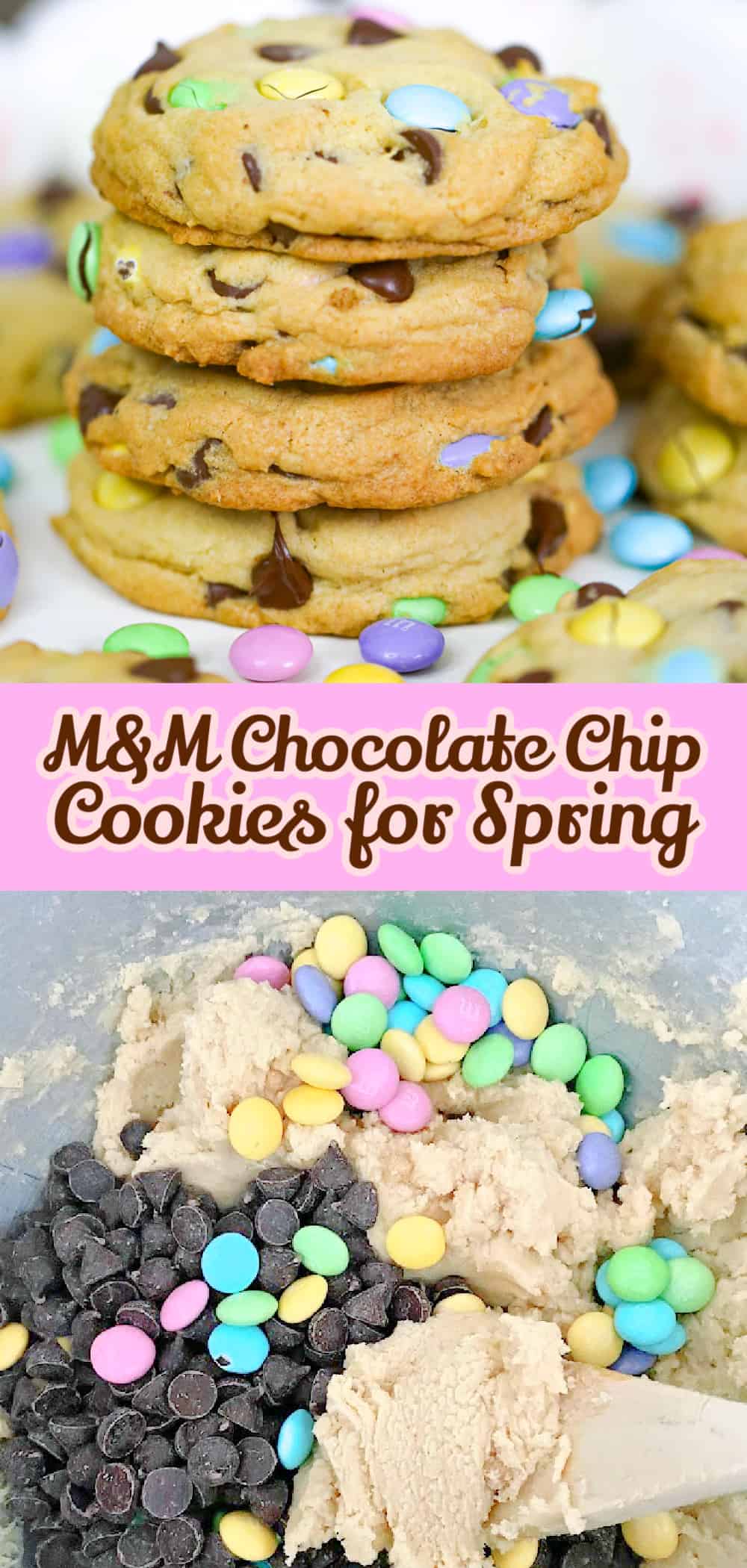 easter M&M CHOCOLATE CHIP COOKIES