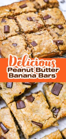 Healthy Peanut Butter Banana Bars