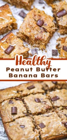 Healthy Peanut Butter Banana Bars