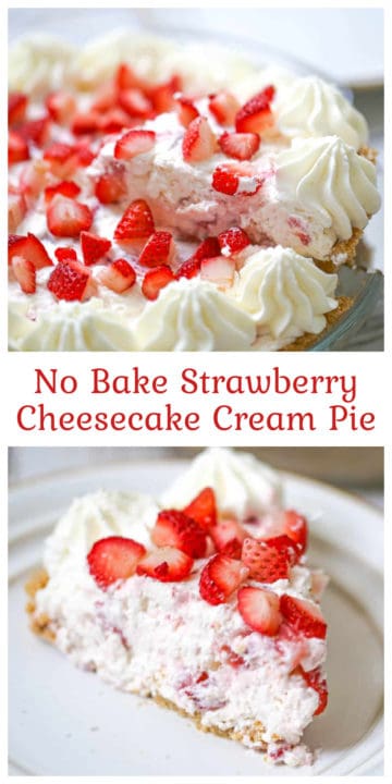 Strawberry Cheesecake Cream Pie - The Baking ChocolaTess