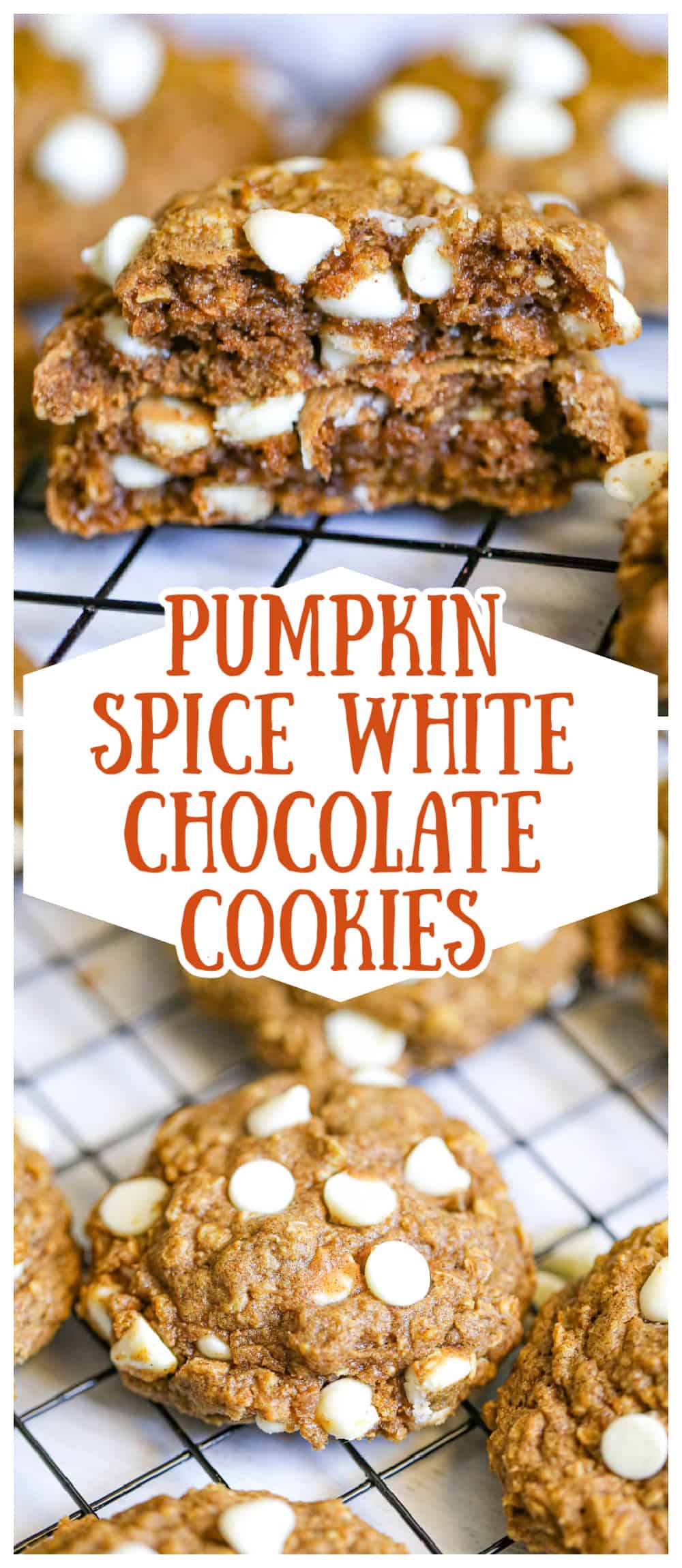 Pumpkin White Chocolate Cookies - The Baking ChocolaTess