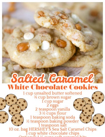 Salted Caramel White Chocolate Cookies