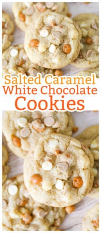 Salted Caramel White Chocolate Cookies