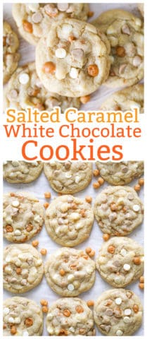 Salted Caramel White Chocolate Cookies