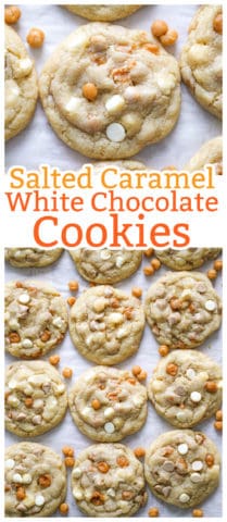 Salted Caramel White Chocolate Cookies