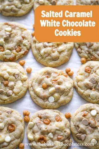 Salted Caramel White Chocolate Cookies