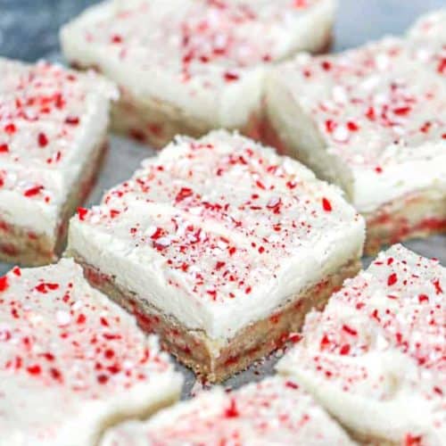 Peppermint Sugar Cookie Bars - The Baking ChocolaTess