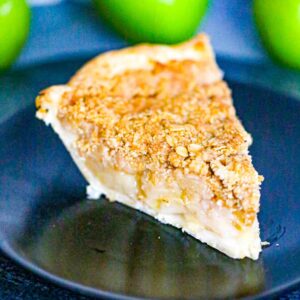 slice of Dutch Apple Pie with Oatmeal Streusel