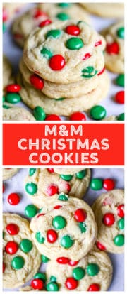 M&m Christmas Cookies - The Baking Chocolatess