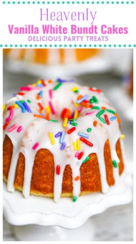 Moist Vanilla White Bundt Cakes