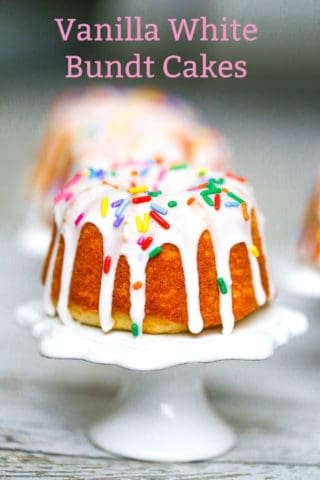 Moist Vanilla White Bundt Cakes