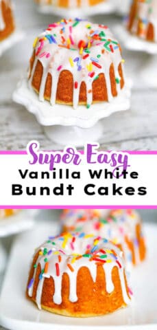 Vanilla White Bundt Cakes