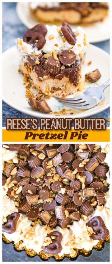 Reese's Peanut Butter Pretzel Pie - The Baking ChocolaTess