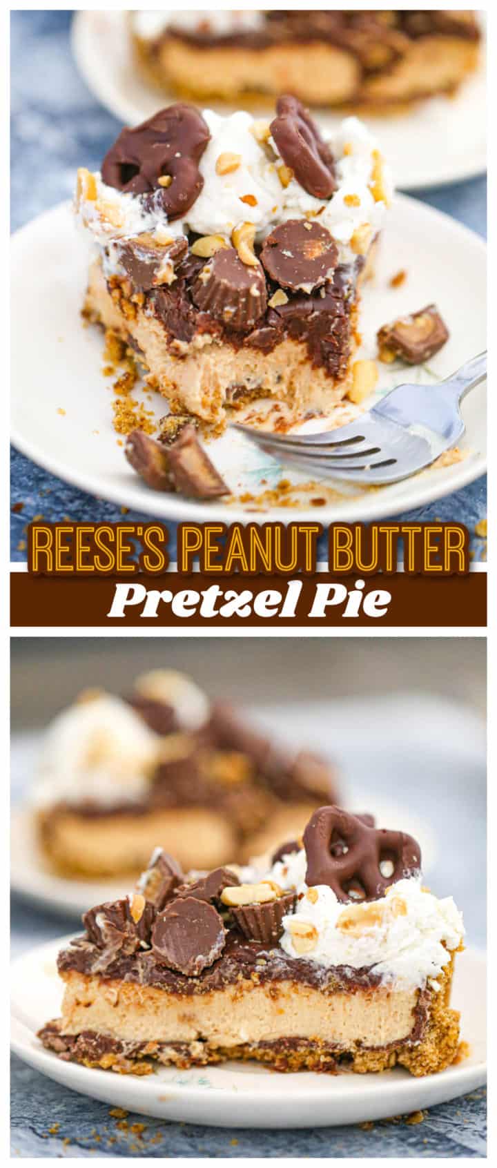 Reese's Peanut Butter Pretzel Pie - The Baking ChocolaTess