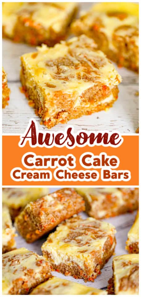 Carrot Cake Cream Cheese Bars - The Baking ChocolaTess