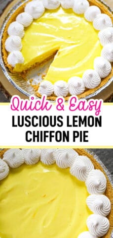 Best No Bake lemon chiffon pie