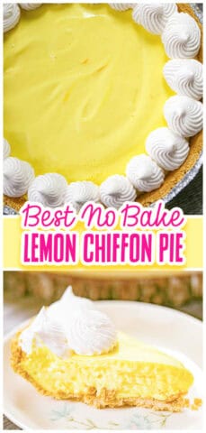 Best No Bake lemon chiffon pie