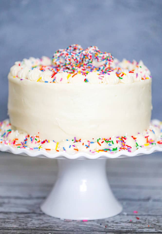 Rainbow Sprinkle Cake - The Baking ChocolaTess