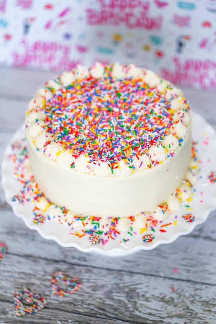 Rainbow Sprinkle Cake - The Baking ChocolaTess