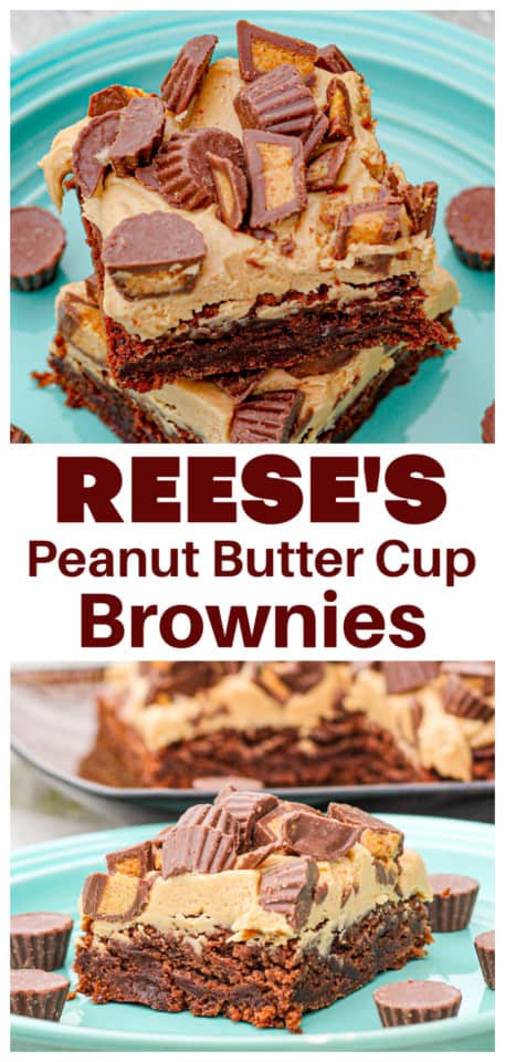 Reese's Peanut Butter Cup Brownies - The Baking ChocolaTess